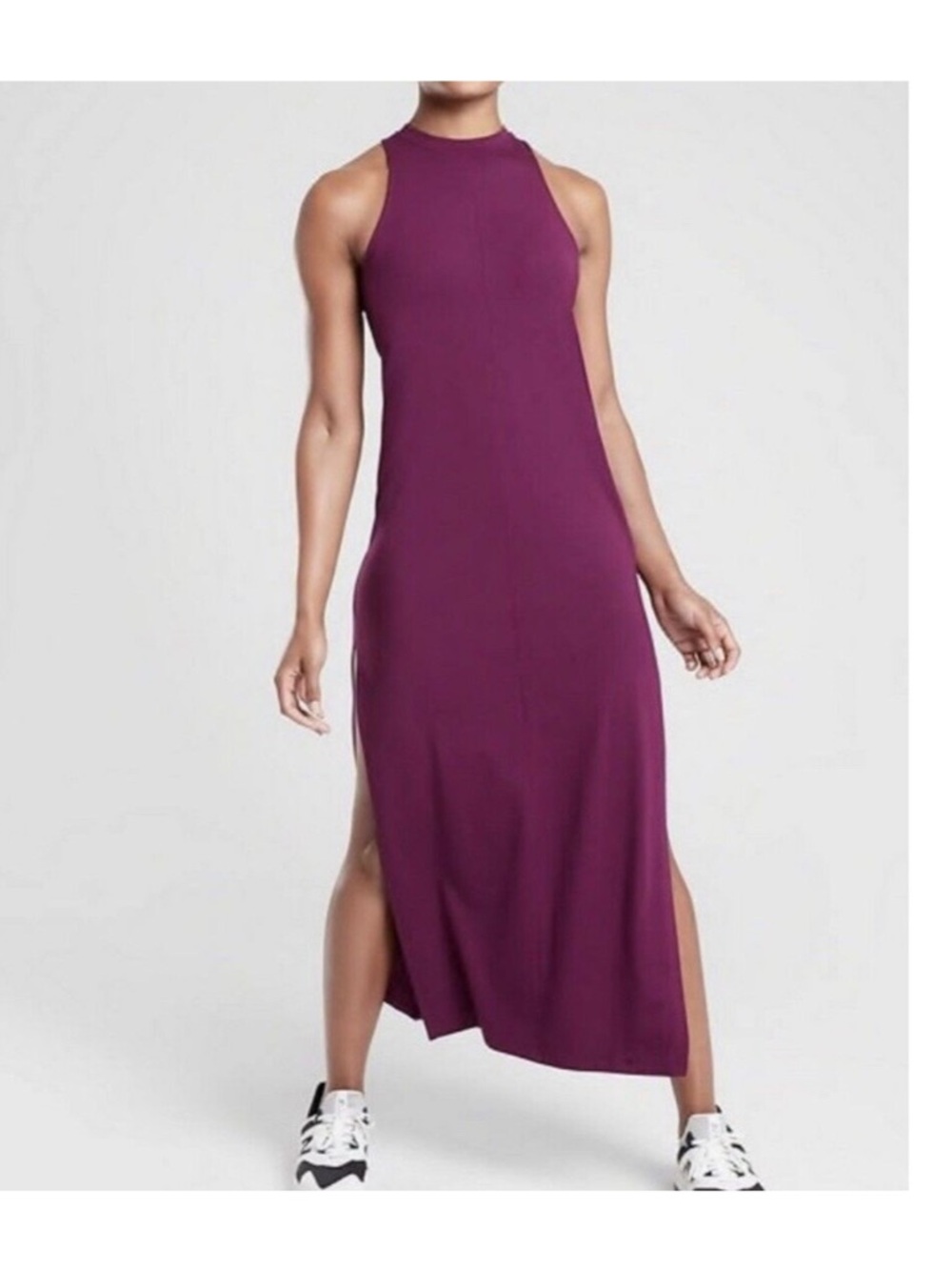 Athleta Destination Maxi Tank Dress in Velvet Plum Size Small